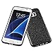 MEKO Galaxy S7 Edge Case, Shiny Sparkle Glitter Bling Case - Built-in Glitter Premium Firm Rubber Case [Scratch Resistant] for Samsung Galaxy S7 Edge- (Black)