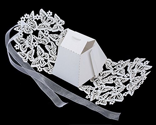 Laser Cut Butterfly Wedding Favour Box With