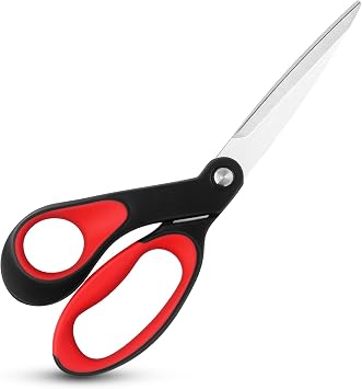 Asdirne True Left Handed Fabric Scissors, Heavy Duty Multi-Purpose Tailor Scissors for Sewing, Stainless Steel Blades and Comfort Handle, Suit for Fabric, 9 inch