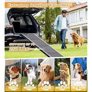 Dogrampforcarsuvtruckandvehicleportableandadjustabledogrampsforsmallmediumlargedogs63x17foldingdogrampwithantisliprugsurfaceoutdoorlargedogrampupto250lbs Urban Country Home Decor Dog ramp for car suv truck and vehicleportable and adjustable dog ramps for small medium large dogs63×17 folding dog ramp with anti slip rug surface outdoor large dog ramp up to 250lbs urban country home decor
