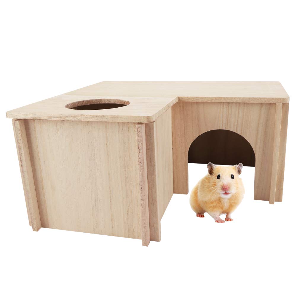 Maison amovible pour cochons d'Inde au cœur de leur enclos