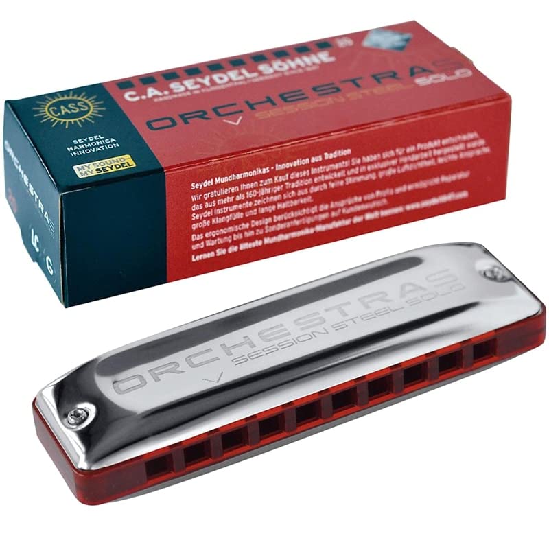 Harmonica Seydel Orchestra s Blues diatonic harmonica 10 trous seydel session acier solo harpe Key C couvercle en acier… - Les Beatles, Paul McCartney, John Lennon, RIngo Starr, George Harrison Harmonica Seydel Orchestra s Blues diatonic harmonica 10 trous seydel session acier solo harpe Key C couvercle en acier… – Image 3