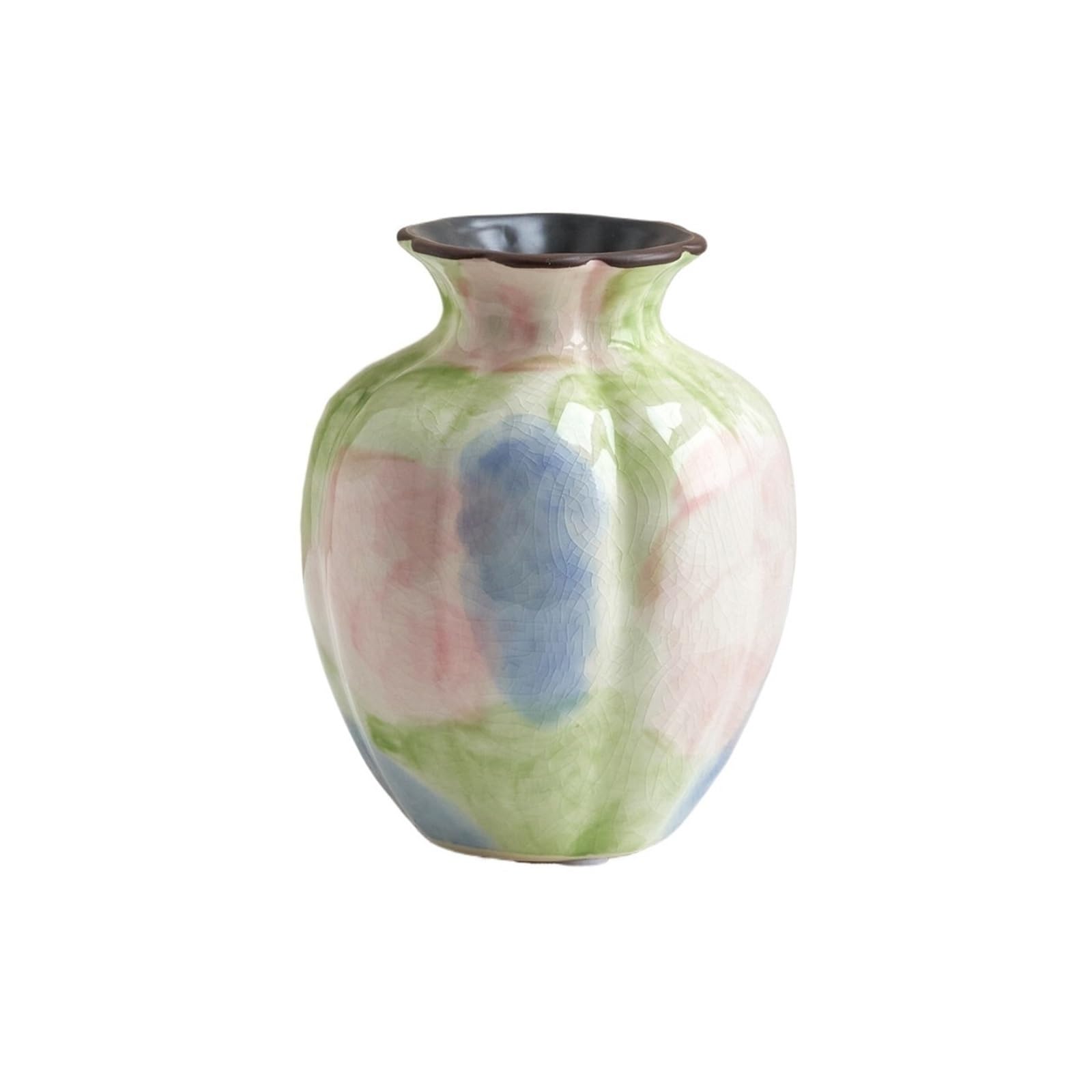 Lizhuzhuzs28 One Color Flower Vases Decorative Colorful Gradient Flower Arrangement Living Room Decoration Artistic Ceramic Vase Flower Vases Decorative For Living Room(Small)