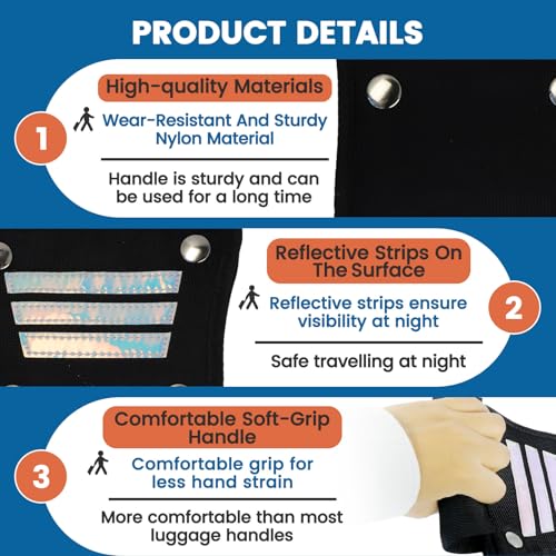 Convenient Luggage Handle Extender for Your Short & Wide Luggage Handle, Great Extension for Your Carry On3