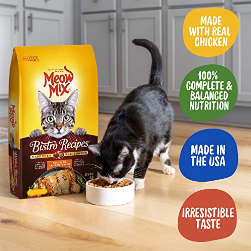 Meow Mix Bistro Recipes Dry Cat Food, Rotisserie Chicken Flavor, 12 Pound Bag - Image 4