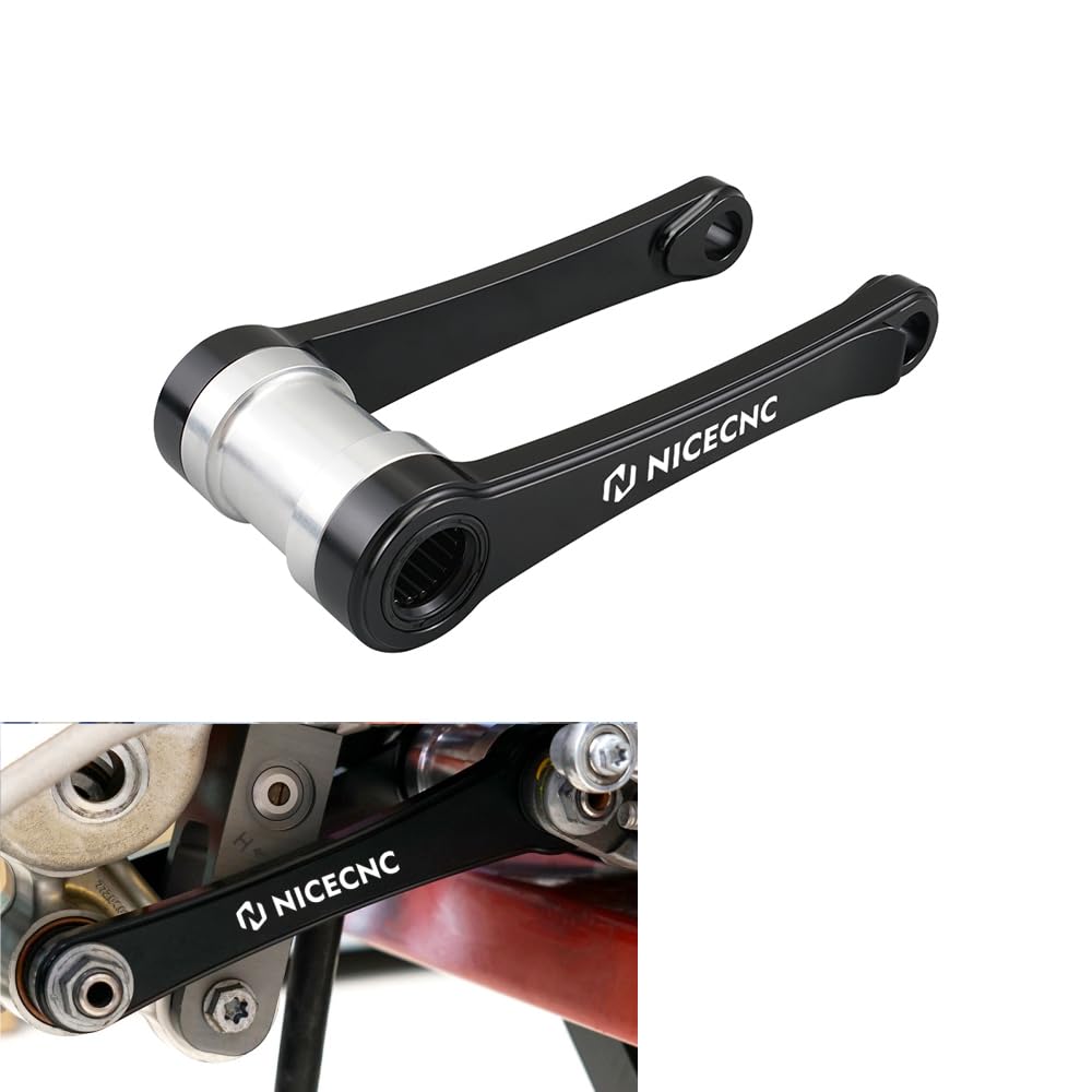 NICECNC Black Rear Suspension Lowering Links Kit Compatible with Husqvarna TC125 FC250 FC350 FC450 2016-2021 TC250 TE150 TE250 TE300 FE250 FE350 FE450 FE501 TX300 TX350 TX450 2017-2021 TX125 2017-21