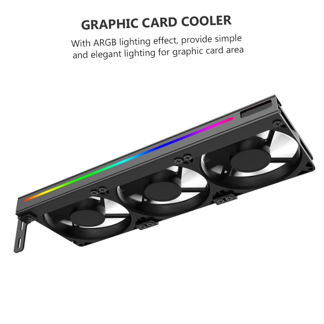 Argb Video Card Cooling Fan 5v Silent Gpu Fan Cooler for Desktop PC Graphics Card Radiator Accessory with Pci Support, Small Size for Computer Components
