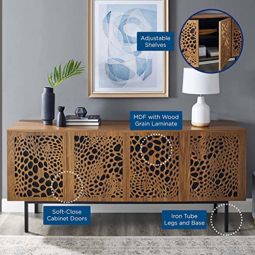 Modway Yosemite 73" Wood Tv Stand In Walnut #TOP5