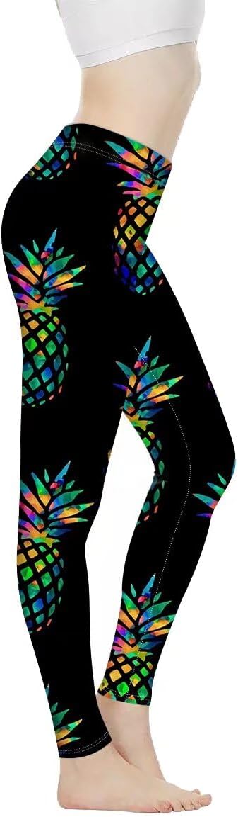 NDISTIN Women's High Waisted Yoga Pants Athletic Sports Running Leggings Full Length Tummy Control Printable