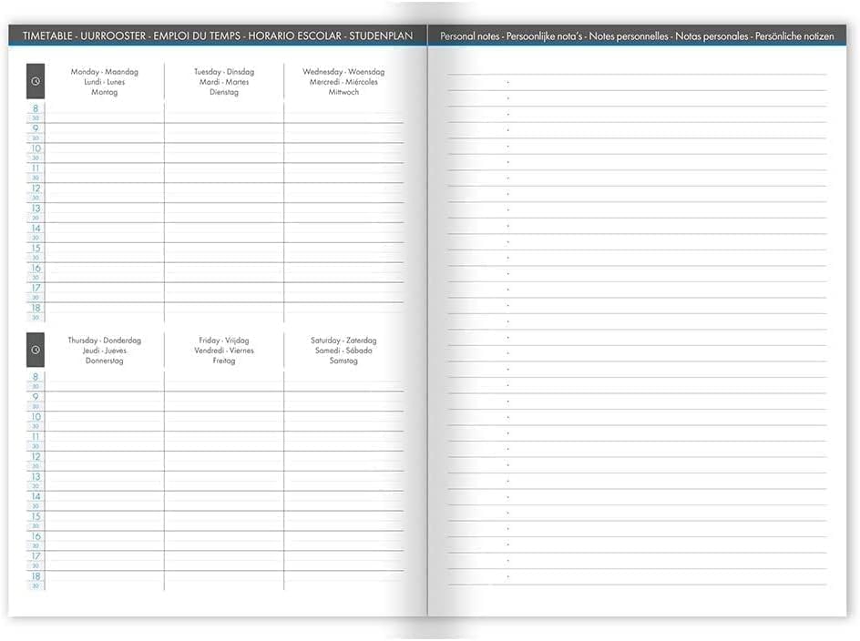 Clairefontaine Agenda When 21 2026-2027 21 x 29,7 cm 1 Semaine Sur 2 Pages Vert