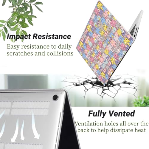 Carcasa MacBook Air 13 protector de portátil contra golpes y suciedad diseño gato 4