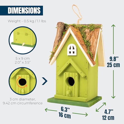 Mekkapro MP-BHSE Bird House For Outside - Decorative Hanging Birdhouses thumb #1
