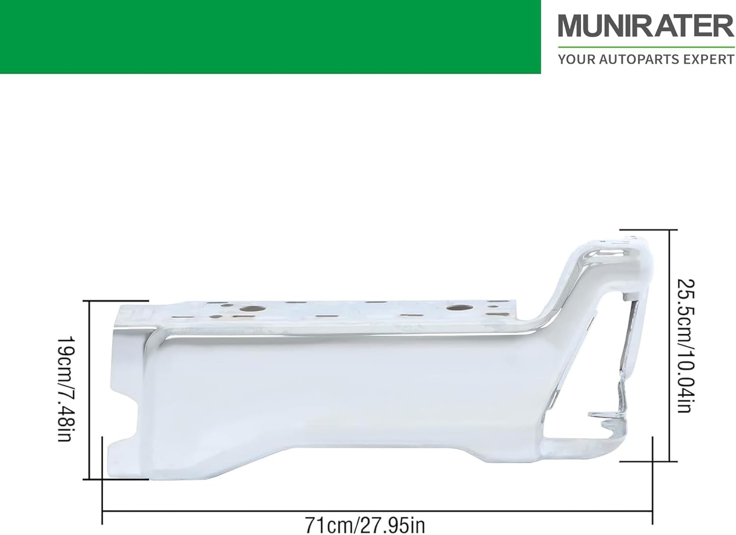 munirater Rear Bumper Right End Cap Chrome Replacement for F250 F350 2023-2024