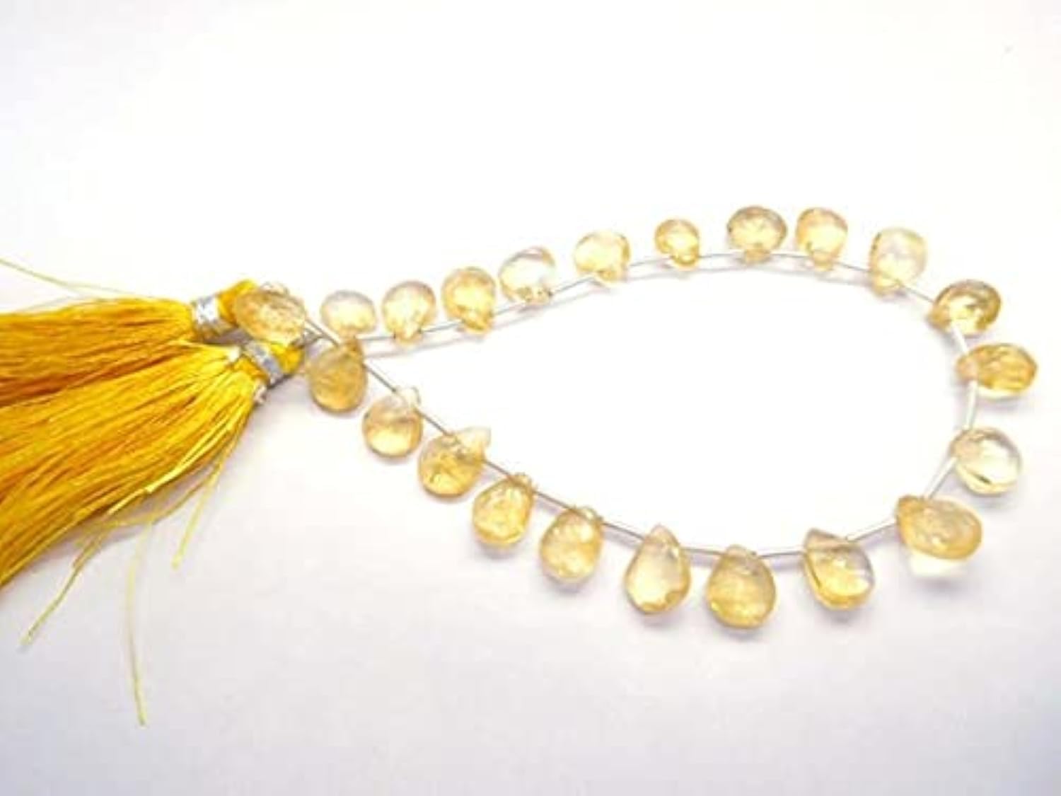 Citrine quartz perles naturelles pour remplacer vos composants de bijoux ternes