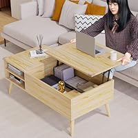 HOMECO 昇降式ローテーブル 幅100 奥行50 高さ44&59cm