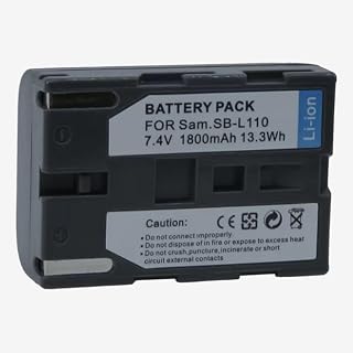 OEM SB-L110 【7.4V 1800mAh/13.3Wh】 カメラ用バッテリー For Samsung VP-D34 63 101i 103i 107i 108i 303i用リチャージャブルバッテリーパック