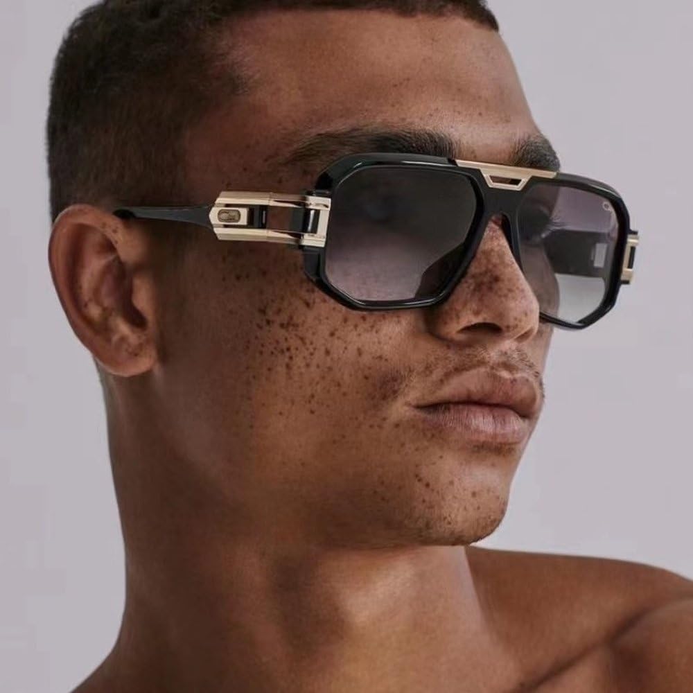 Męskie modne okulary przeciwsłoneczne Stylowe kwadratowe okulary przeciwsłoneczne Glamour UV400