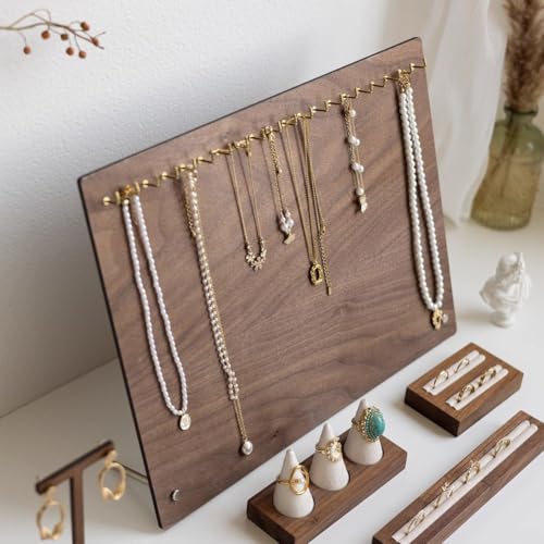 Support de vitrine pour bijoux avec base stable et rangement vertical - 4