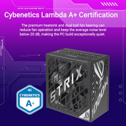 Image of ASUS ROG Strix 1000W Platinum (80 Plus and Cybenetics Platinum, Fully Modular ATX, ATX 3.1, PCIe 5.1, GaN MOSFET, GPU-First IVS, ROG Equalizer 12V-2x6 GPU Power Cable, 10-Year Warranty)