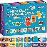 Smowo® Mega Set de Manualidades Starterset – Caja Creativa Mix – con Ideas para Manualidades – Colorida Caja de Materiales para Niños y Niñas
