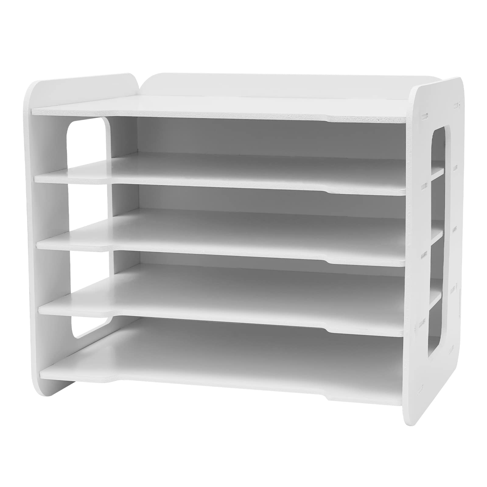 Bandeja para documentos A4, 5 compartimentos, PVC, organizador de archivos, para oficina