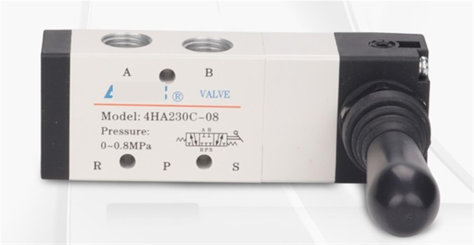 Vanne pneumatique 5 ports 2 positions 4H230C-08 levier manuel en aluminium 1/4