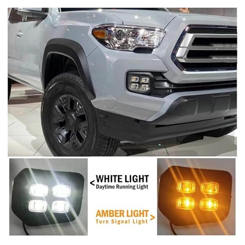 Luz led parachoques Toyota Tacoma 2016-2020 blanco y amarillo 4