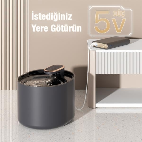 Coofbe Sessiz Akıllı 3Litre Kedi Köpek İçin Otomatik Su Pınarı Kedi Su Kabı Kedi Köpek Su Pınarı - Görsel 3