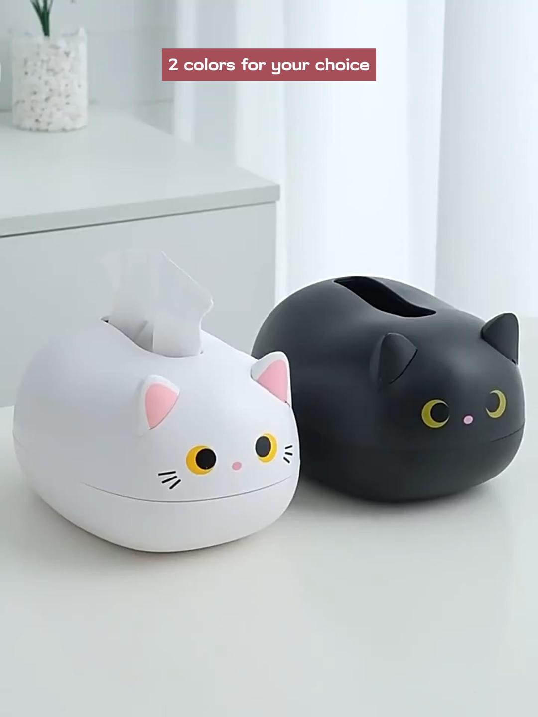 Holdes Support De Boîte À Mouchoirs,Boîte À Mouchoirs,Décoration De Distributeur De Mouchoirs En Forme De Chat De Dessin Animé,Étui À Serviettes Pour