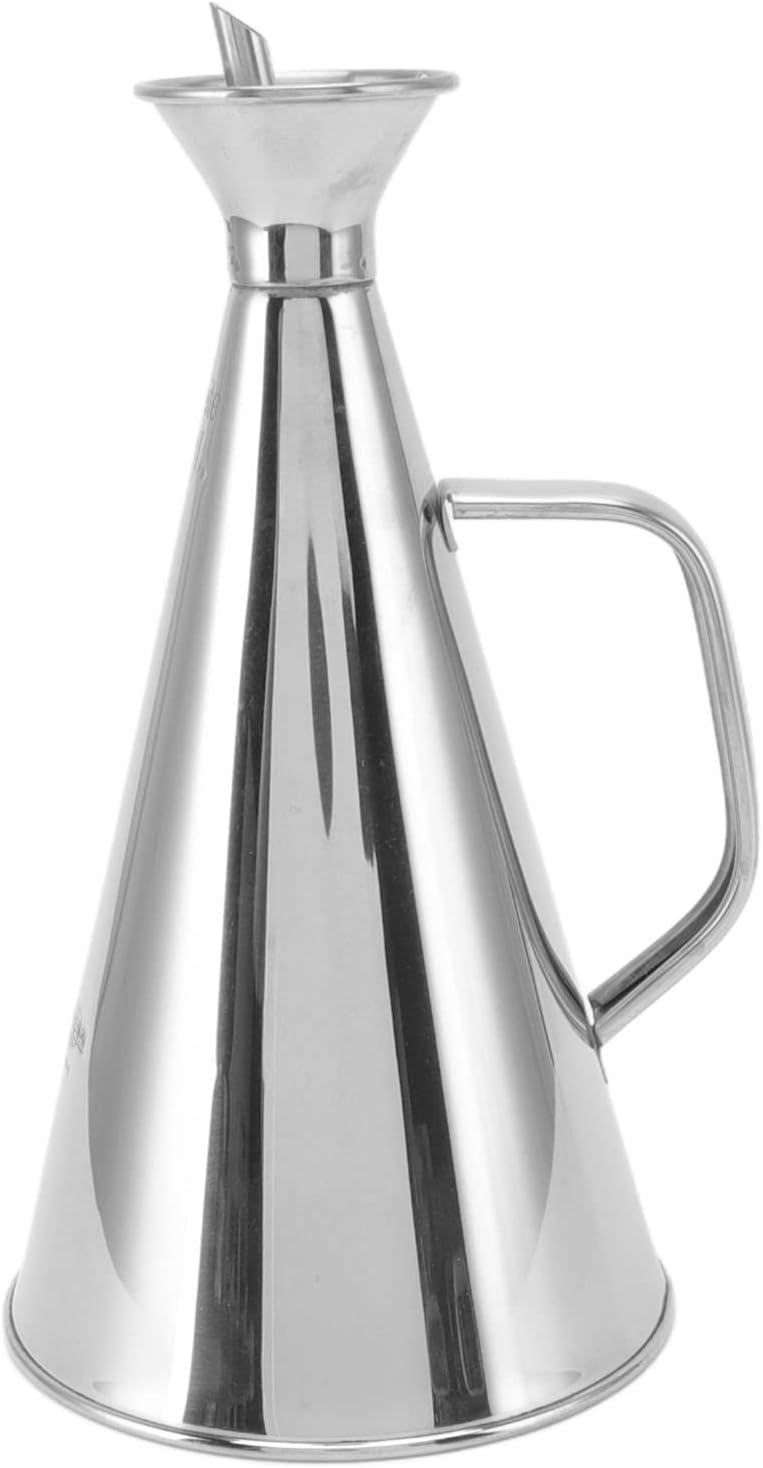 Yolispa 304 Stainless Steel Oil Dispenser Bottle Leakage Proof Oil Pot Home Soy Sauce Oil Storage 1000ML 13.5x27cm/5.3x10.6in2 Leakage Proof Oil Pot Home Oil Bottle Cooking Oil Pot 304 Stainless