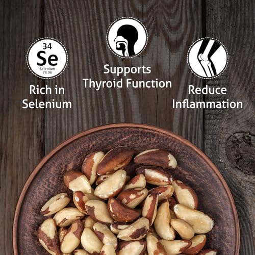 Image of Premium Wild Harvested Dry Roasted Brazil Nuts with Sea Salt, 0.50 lb (8 oz) - High Selenium, Batch Tested Peanut & Gluten Free, Non-GMO, Kosher, Resealable Bag