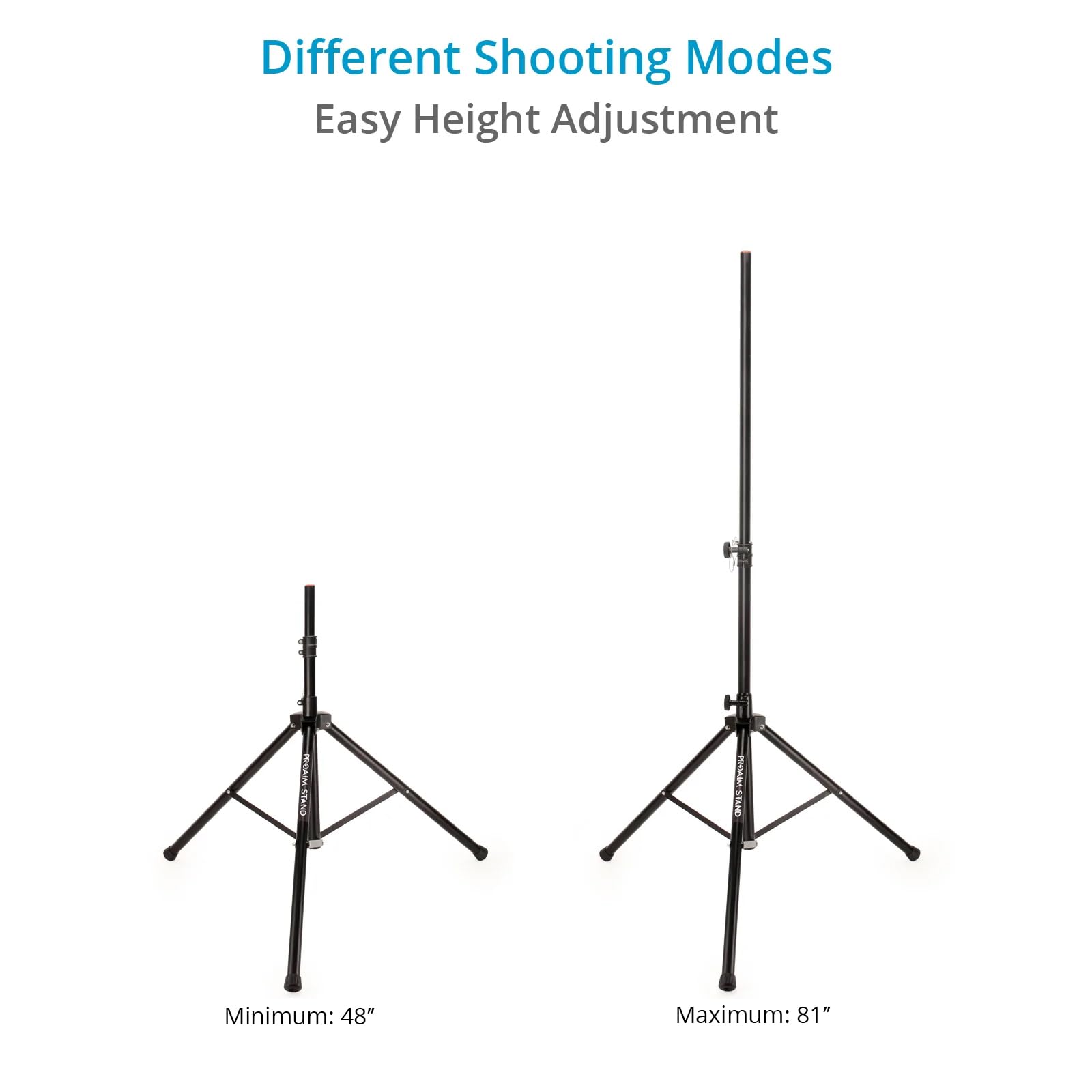 PROAIM Heavy Duty Jib Stand for Camera Jib Crane with 33mm Diameter Mounting Tube. Telescopic Height Adjustment. Payload up to 90kg/198lb. (P-JS)