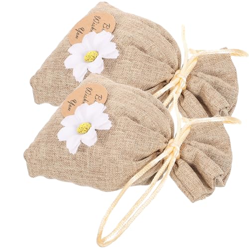 Alipis Bolsitas Perfumadas para Armario 2 Piezas, Bolsitas para Aromaterapia De Algodón y Lino, Ambientadores Naturales Fragancia De Flor De Gardenia, Refrescantes para Dormitorio y Armarios