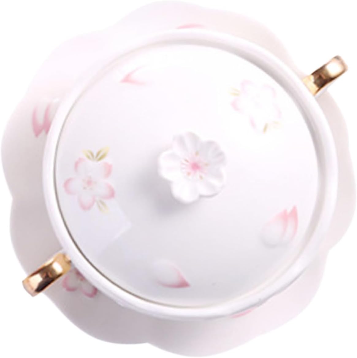 1set Stew Pot Double Handles Soup Bowl Decorative Bowl Trifle Baking Steamed Egg Dessert Serving