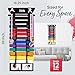Optimus Depot Karate Belt Display Rack - Taekwondo Belt Display with Customization Stickers, 2 Picture Frames, Self-Adhesive Adjustable Strips & Hanging Kit Taekwondo Gifts - Black 12