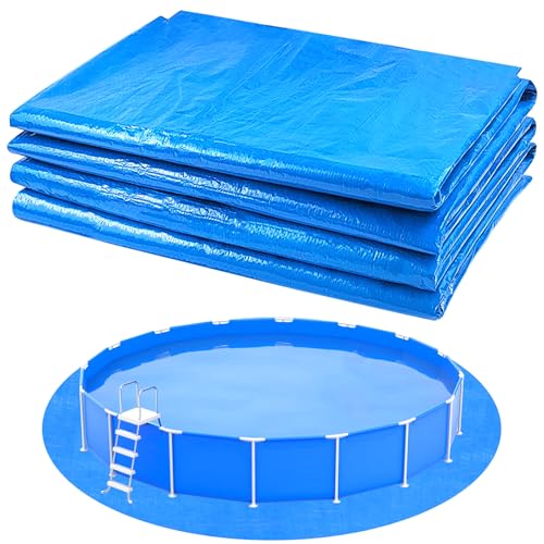 YEXEXINM 19.7Ft Round Pool Ground Cloths Swimming Pool Ground Cloth,Round Pool Liner Pad for 18ft Above Ground Swimming Pool,Heavy Duty Pool Ground Mat Protector to Prevent Puncture Pool Ground Tarp
