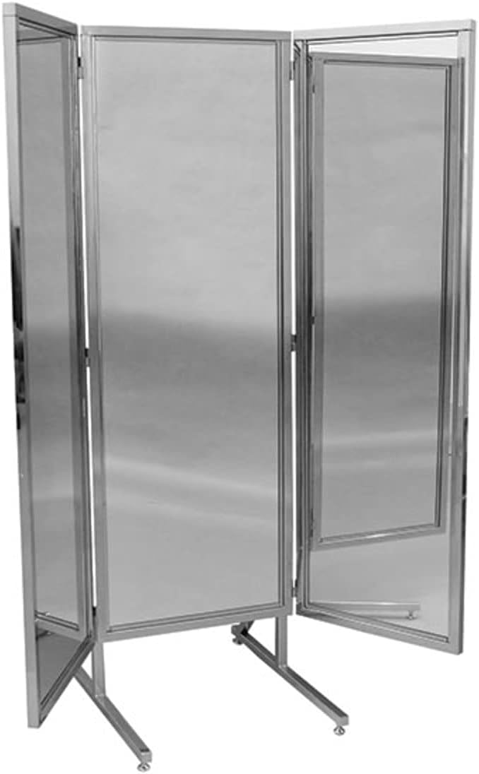3 Way Mirror Floor Stand Display - 71 Inches H