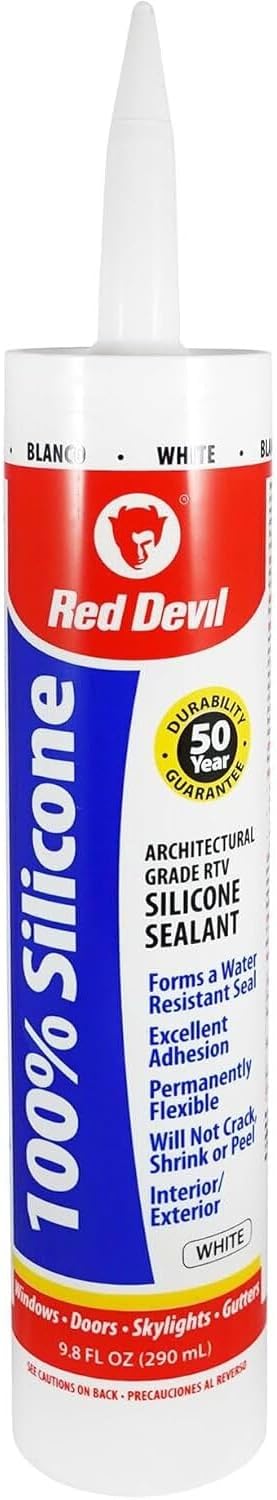 Red Devil 0816 100% White Silicone Sealant