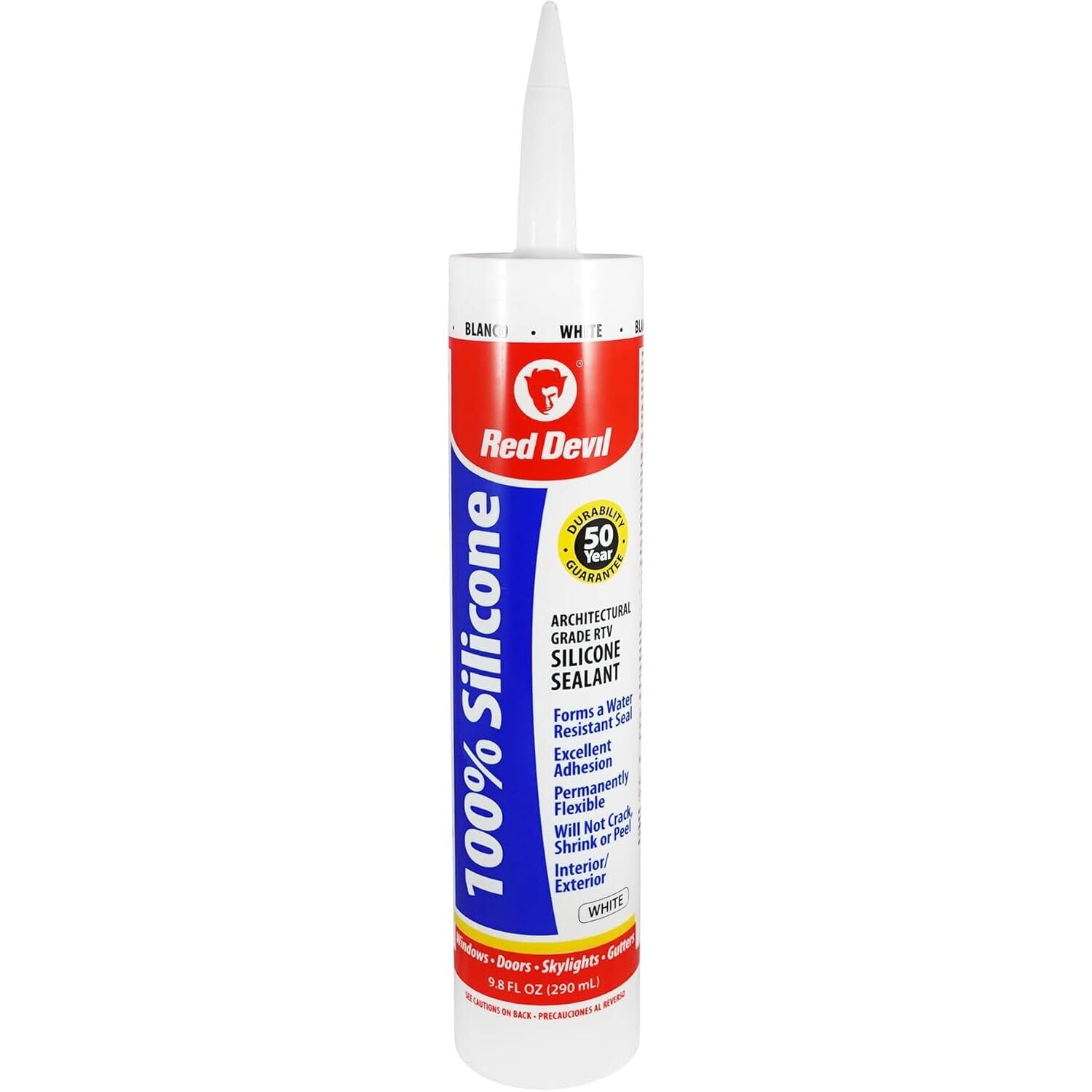 Red Devil 0816 100% White Silicone Sealant
