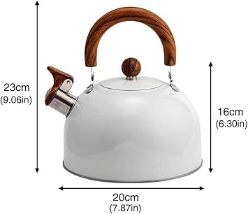 Valkyrie 3L Whistle Kettle Kettle Teapot Stainless Steel High Whistle White