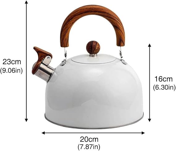 Valkyrie 3L Whistle Kettle Kettle Teapot Stainless Steel High Whistle White