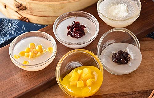 CookTaitai 3.5 Inch 15 Pcs Mini Meal Bowls for Prep, 4 oz Glass Ramekins Bowls, Stackable Clear Serving Bowls for Salad, Dessert, Dips, Nut, Candy Dishes, Stackable and Dishwasher Safe Kitchenware by CookTaitai - Image 4