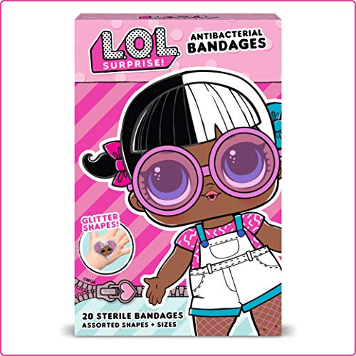 Lol Surprise! Shapes Glitter Kids Bandages, 20 Ct, 3 Pack | Wear Like Stickers, Adhesive Bandages For Minor Cuts, Scrapes, Burns. Great Stocking Stuffer Or White Elephant #TOP7