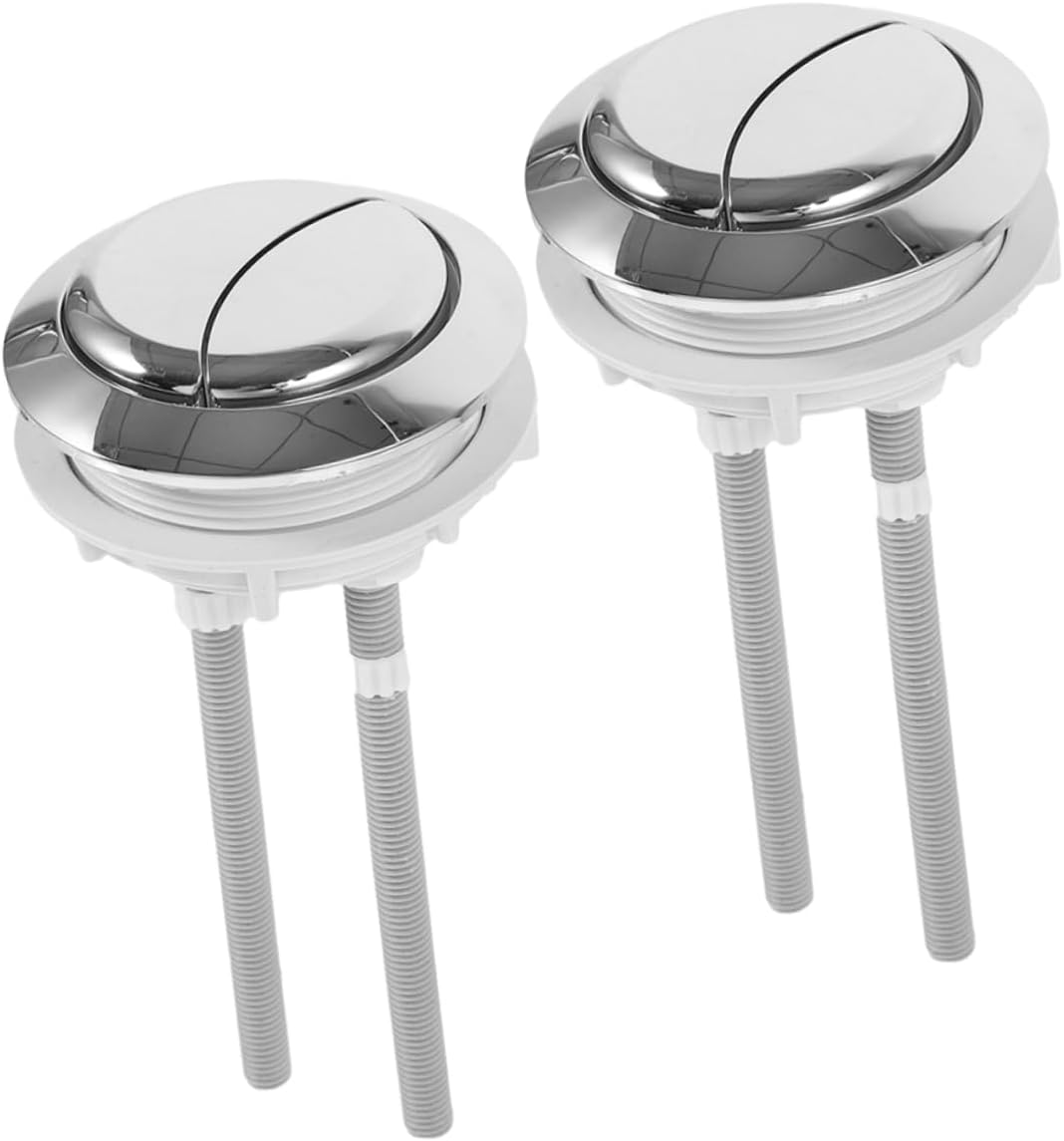 Lurrose 5sets Dual Flush Toilet Button Replacement Easy to Install Tank Button Pusher for Double Push Toilets Durable Water Tank Repairing Parts Versatile and Functional Design 2pcs*5