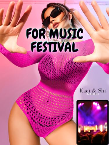 Image of Kaei&Shi Sexy Hollow Rave Outfits, Fishnet Bodysuit Fits US Women Sizes 0-18, Sheer Lace Glow Party Tops Festival Mesh