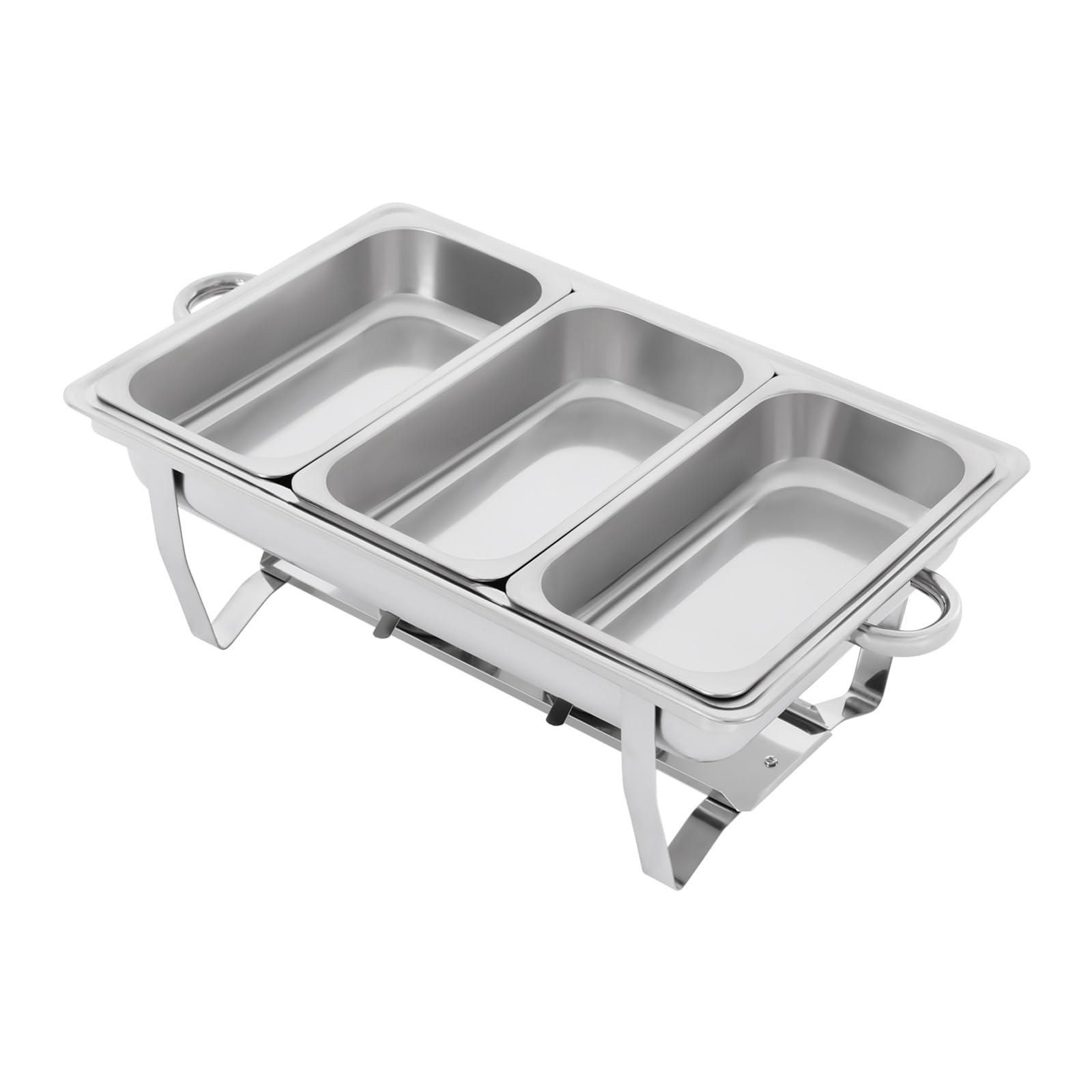 Scaldavivande Commerciale in Acciaio Inossidabile Set 3 Scomparti 7 5L Rettangolare for Buffet for Banchetti di Catering for Feste Buona Conservazione del Calore
