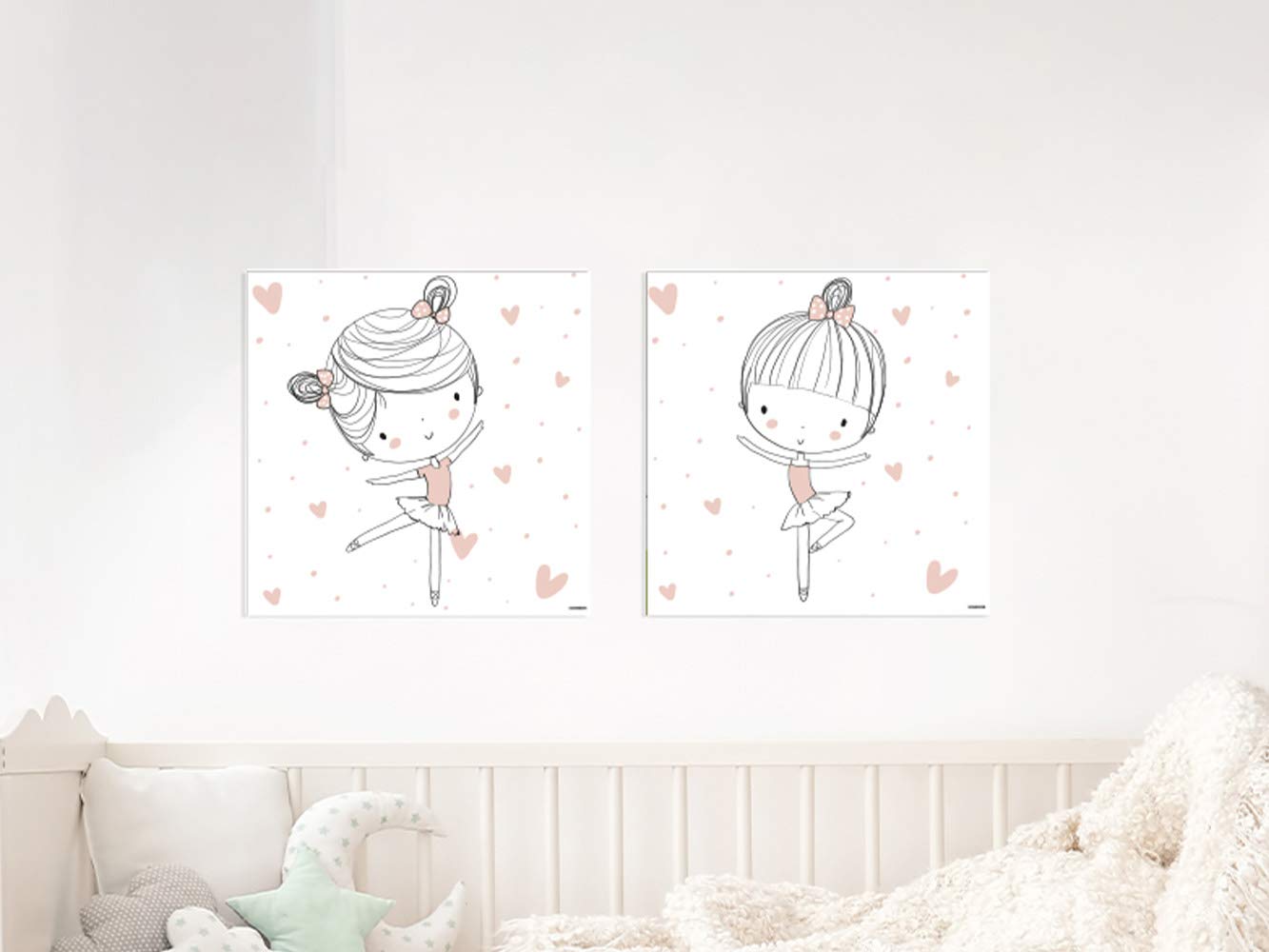 Oedim Cabecero Infantil para Camas de 90 de Alumino Dibond con Reserva de Brillo Bailarinas | 40x40cm | Cabeceros de Lujo, Elegantes, Innovadores | Cabeceros de Última Tecnología, Modernos