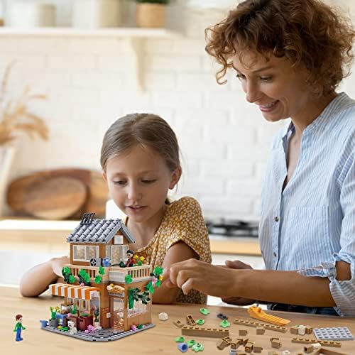 Jaydear Modular House Building Sets, Flower Shop Building Blocks Set with Led Light,Model House Building Set for Girls 8-12 6-12 STEM Building Bricks Set for Girls Gift,Kids Children Boys Gift,730PCS