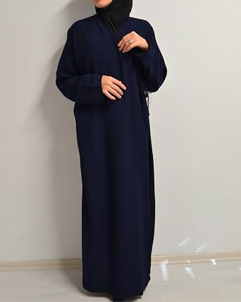 Kruvaze Yandan Ba lamal  Namaz Elbisesi  %100 Viskon- Rahat Kal p