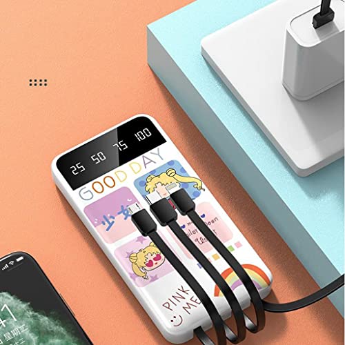 Banco de energía de 10000 mAh portátil con batería externa de cuatro cables 5